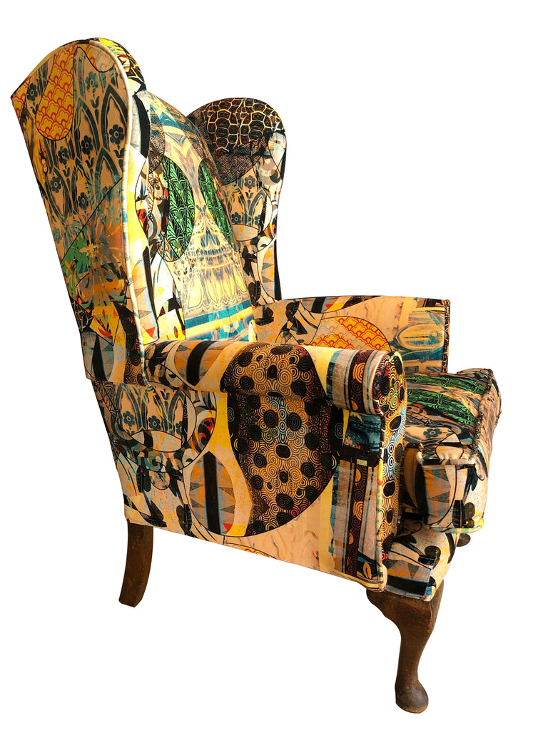 Victorian Wingback Chair - Blackpop | Designer Wallpaper, Luxury Fabric & Bespoke Furniture