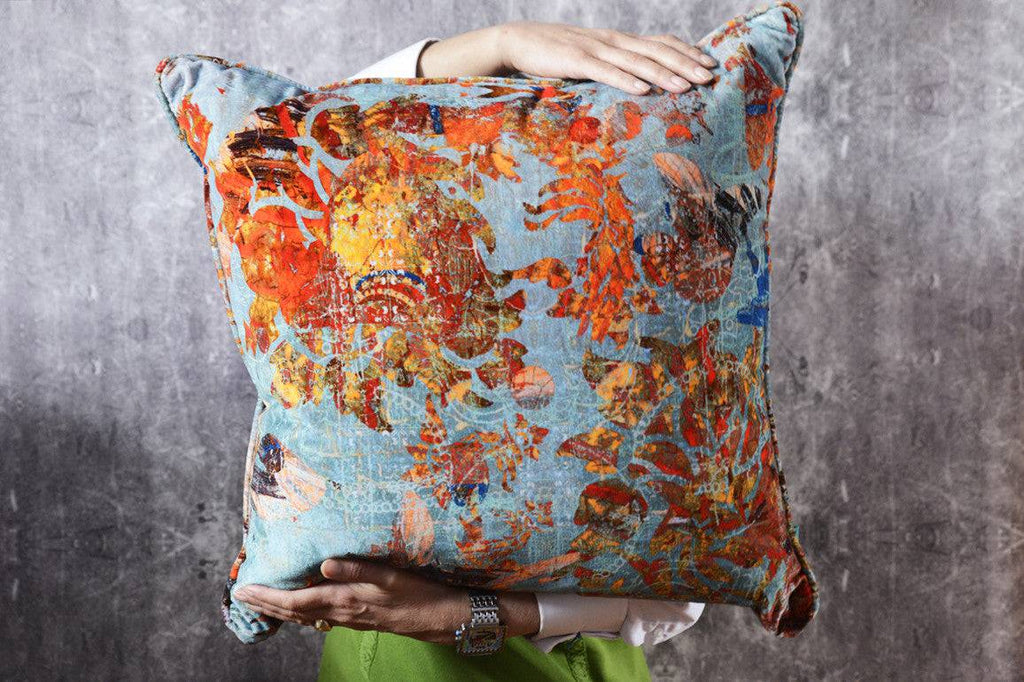 Mary Velvet Cushion - Blackpop | Designer Wallpaper, Luxury Fabric & Bespoke Furniture