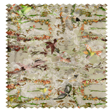Ariel Dusk | Exotic Birds Velvet drapery fabric | Blackpop UK ...