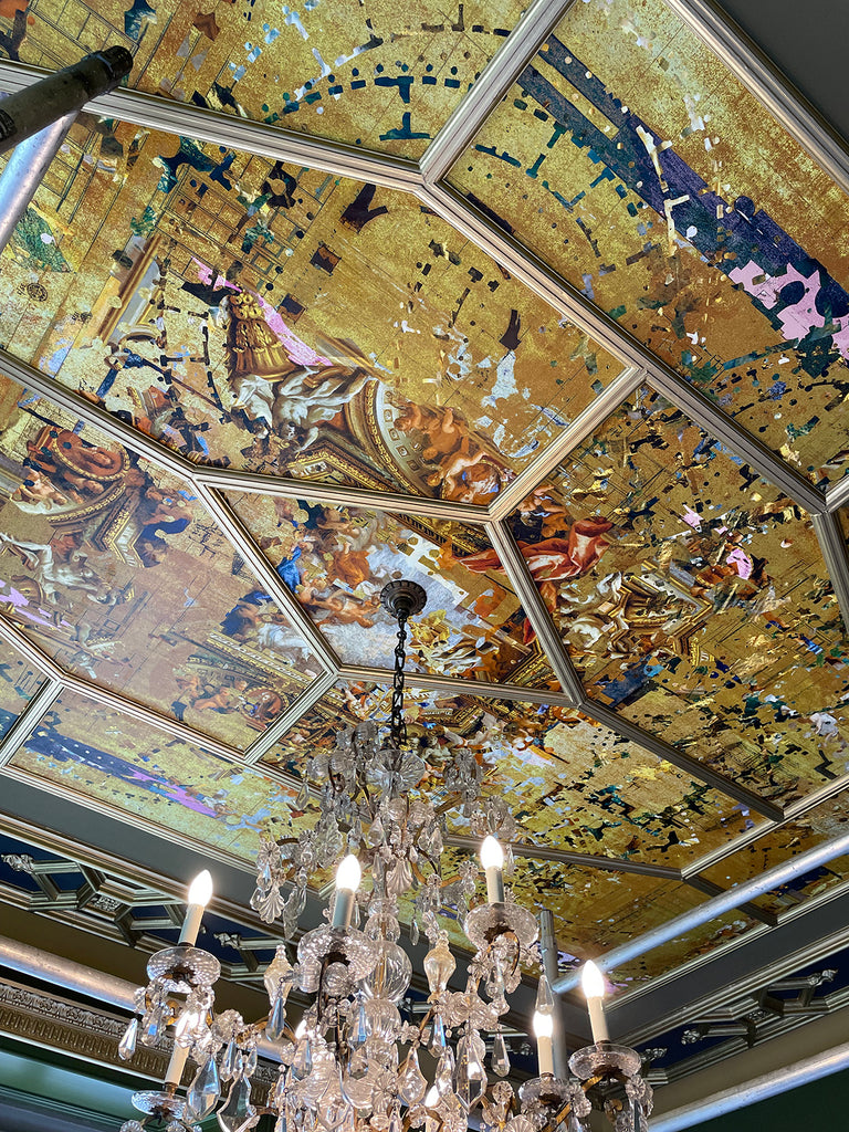 Luxury gold wallpaper for sale UK, designer wallpaper for sale UK, Lux wallpaper for sale UK, designer interiors UK, Interiors Shop in Derbyshire 