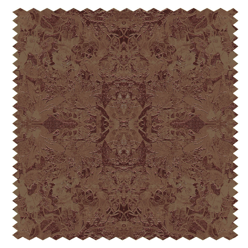 Marlene cotton velvet brown distressed pattern 