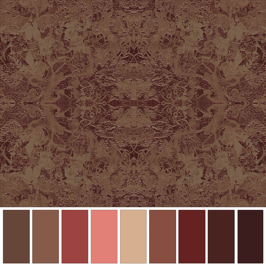 Marlene Brown textured pattern with color swatches below