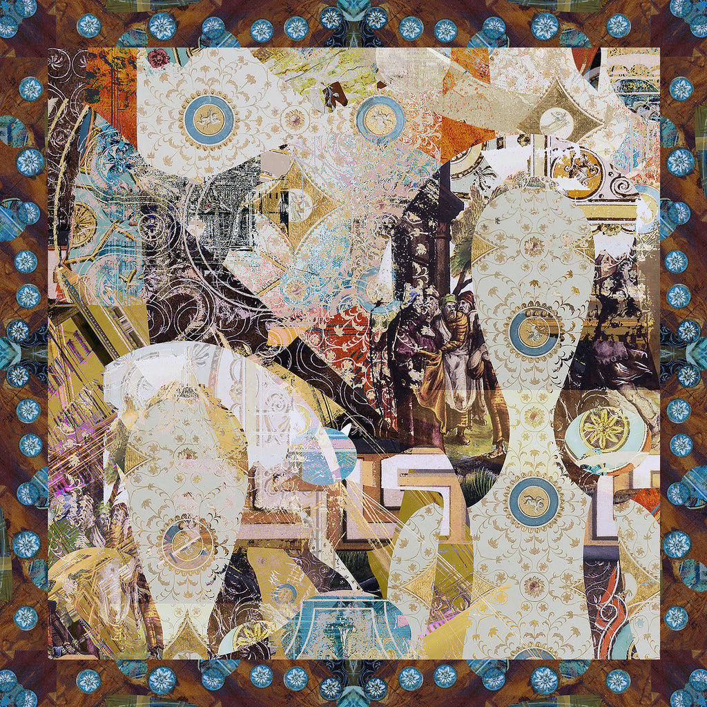 luxury scarf for sale UK, designer scarf for sale UK, lux gifts for her, ethical gifts for sale UK, patterned silk scarves for sale, gifts for her, luxury gifts for Christmas, Blackpop UK, Wirksworth textiles. 