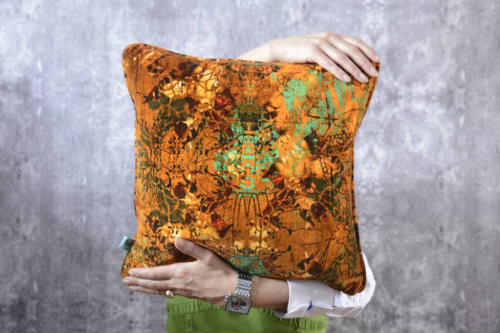 Henry Velvet Cushion - Blackpop | Designer Wallpaper, Luxury Fabric & Bespoke Furniture