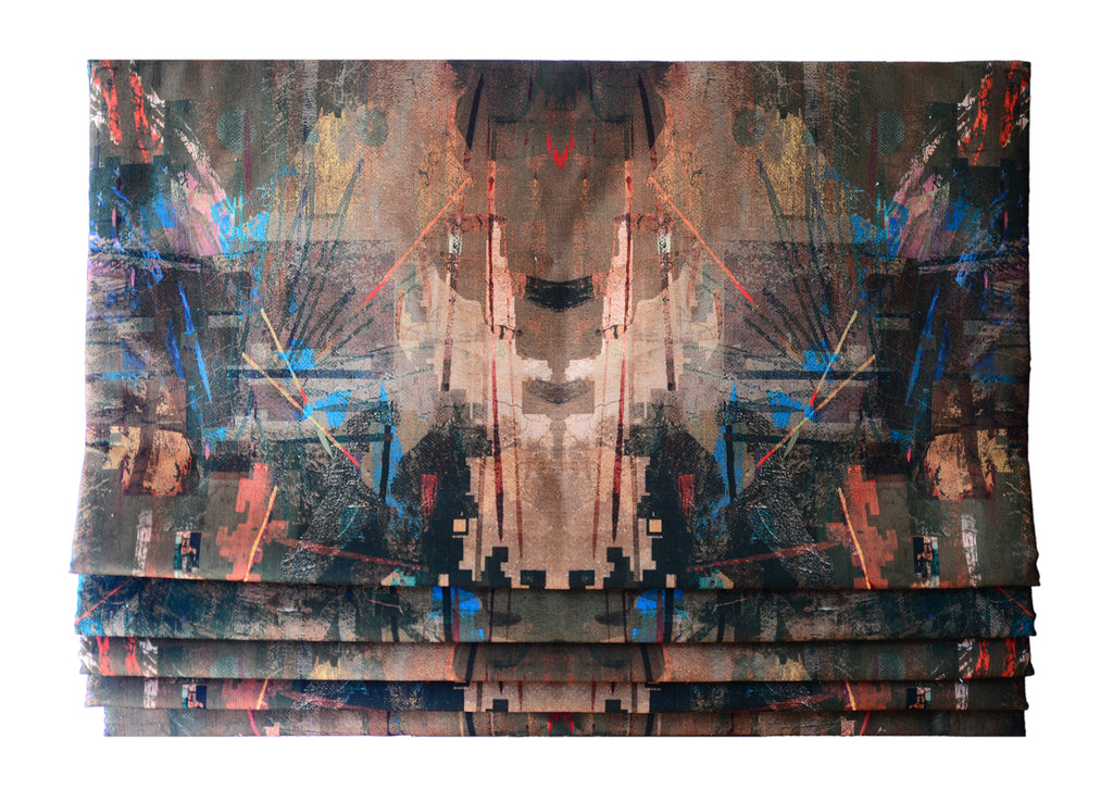 Luxury blinds for sale UK, Handmade drapery UK, Bold patterned drapery fabric UK, Drapery fabric for sale UK, Luxury drapery fabric for sale UK, Wirksworth Textiles UK, Blackpop Design UK, Luxury living UK