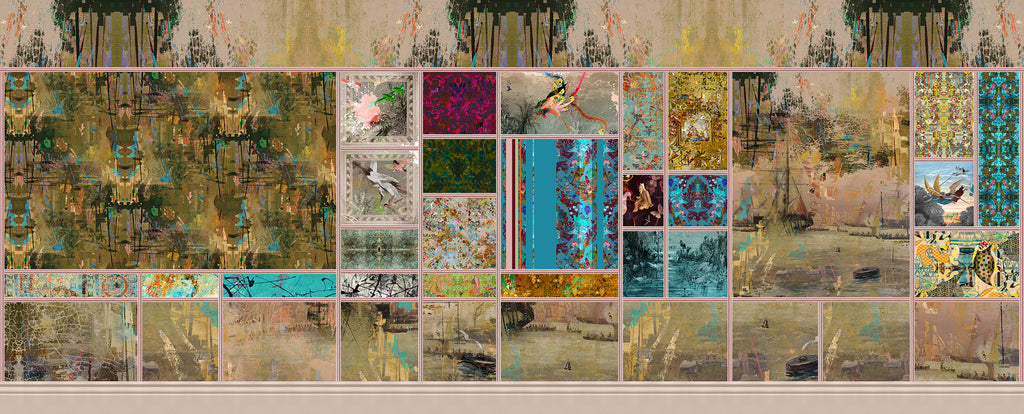4000 × 1616px luxury wallpaper for sale UK, designer wallpaper for sale UK, Panelled wallpaper for walls UK, Mock panel wallpaper for walls, Patterned Wallpaper for walls UK, Designer wallpaper for walls UK, Luxury wallpaper for sale UK, Blackpop Design UK, Wirksworth Textiles UK